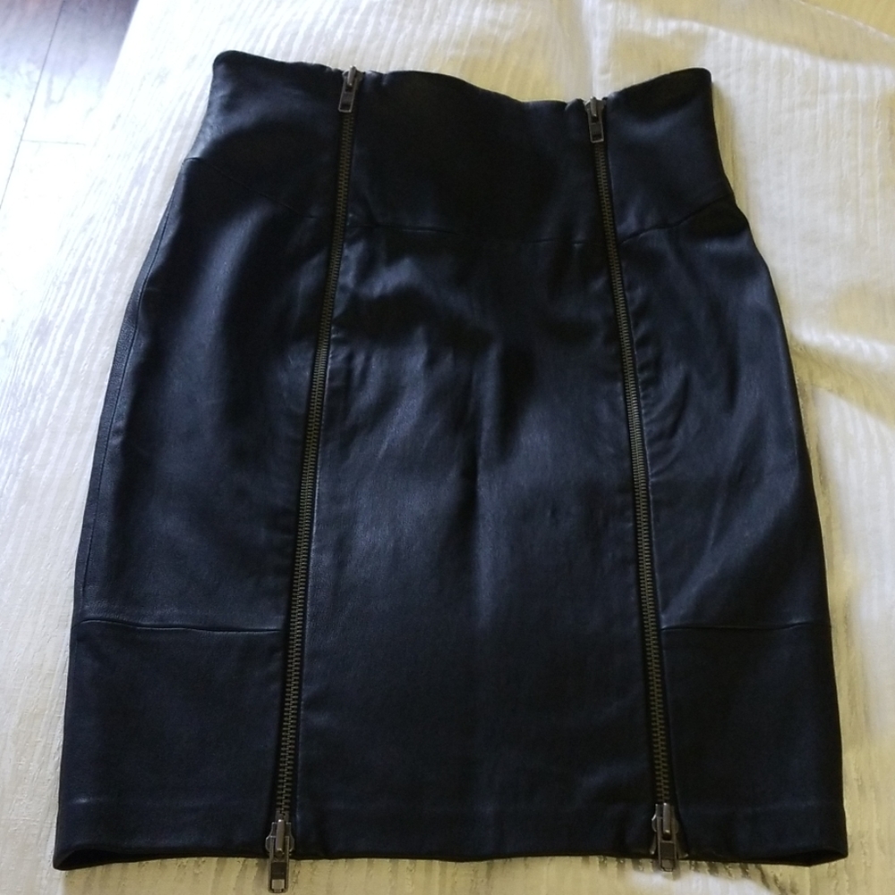 Rachel Zoe Brie stretch leather skirt